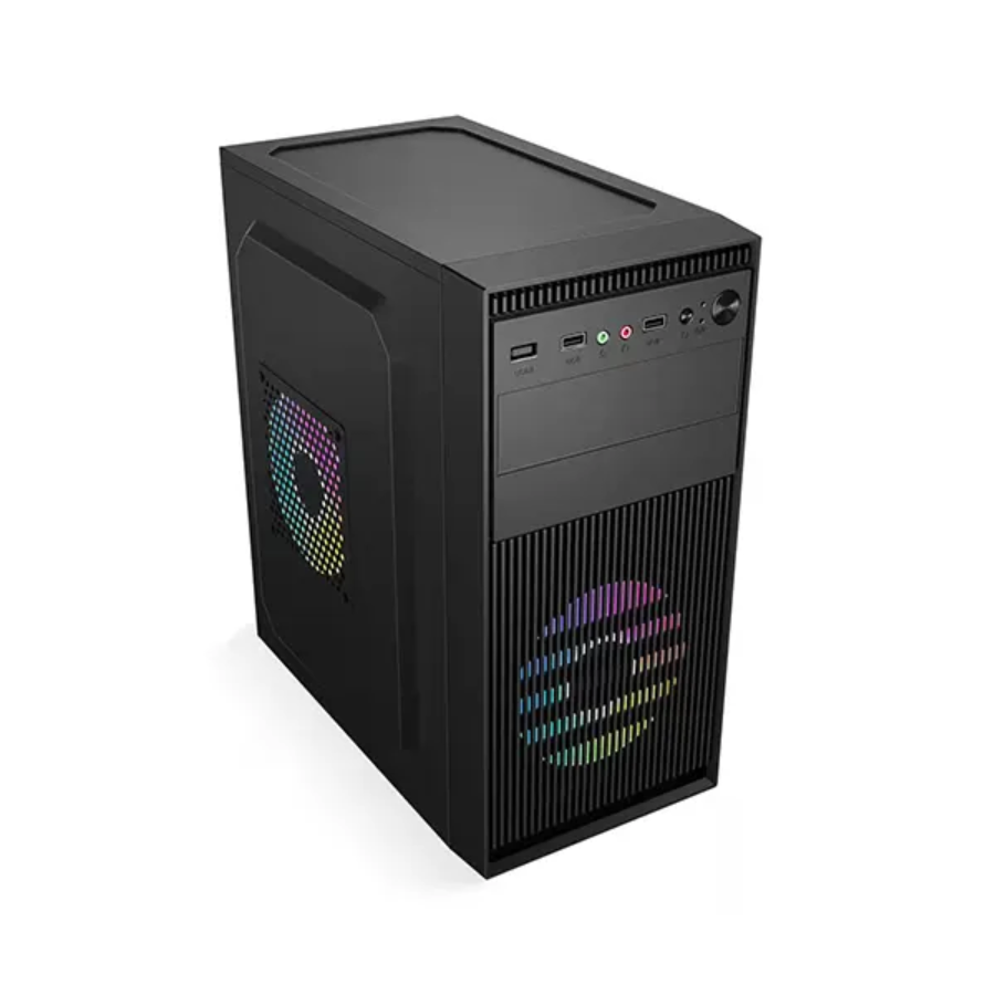 GOLDEN FIELD 1718B MICRO ATX OFFICE CASE WITH 2X USB2.0 WITH POWER SUPPLY